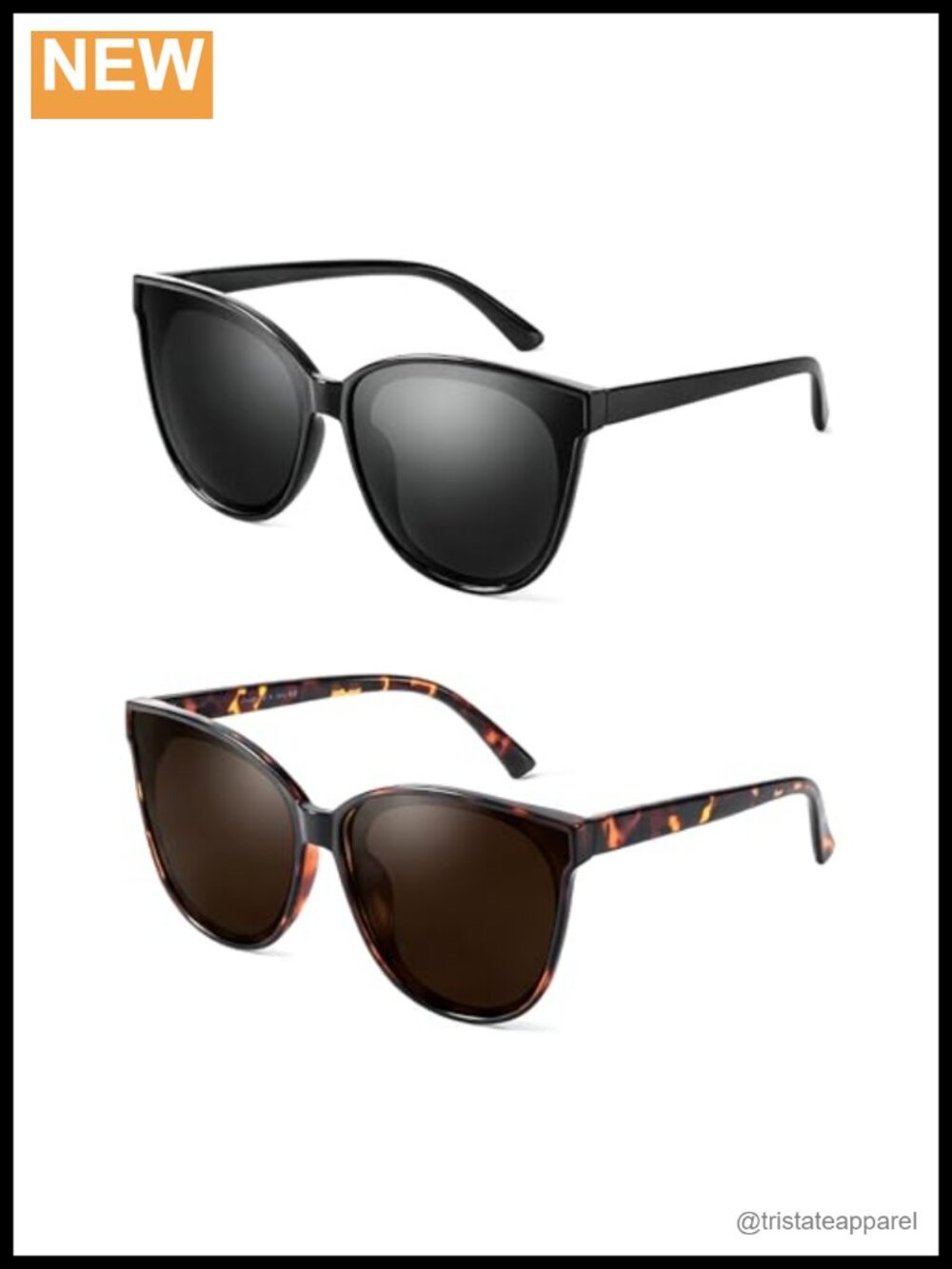 Oversized Cat Eye Polarized Sunglasses UV400 Protection